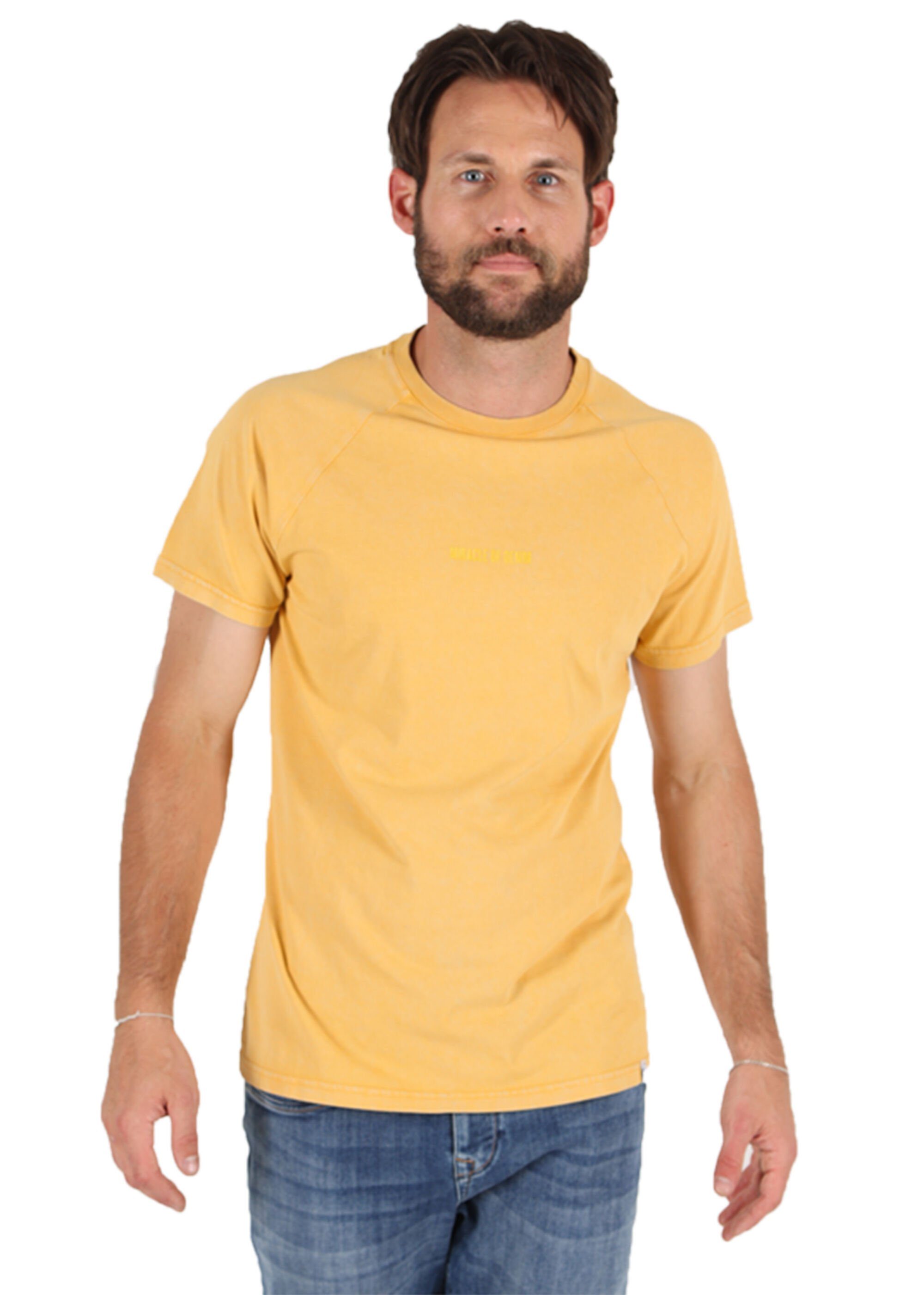 Miracle of Denim T-Shirt im unifarbenen Design Banana Yellow