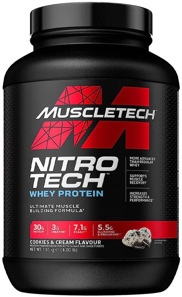 Muscletech Muscletech Nitro-Tech Whey Protein - 1800-1820g-Dose Pulver