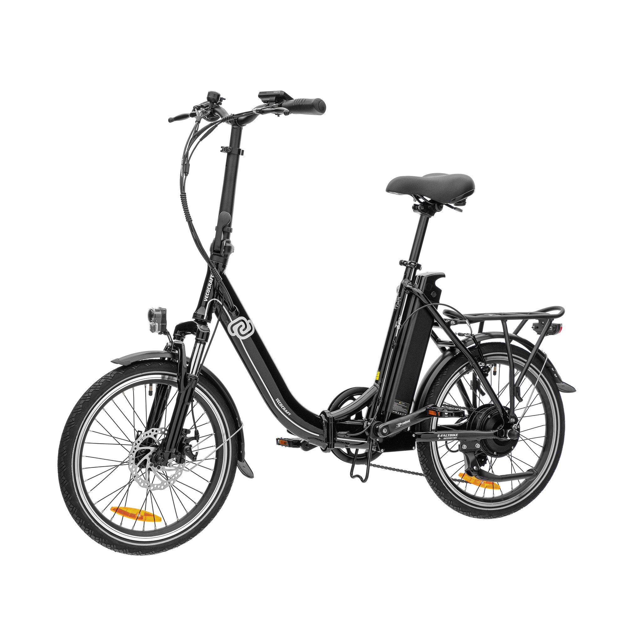 VECOCRAFT E-Bike Klapprad E-Pax 13AH e-bike klapprad, 7 Gang Shimano Tournry Schaltwerk, Kettenschaltung, Heckmotor, 468,00 Wh