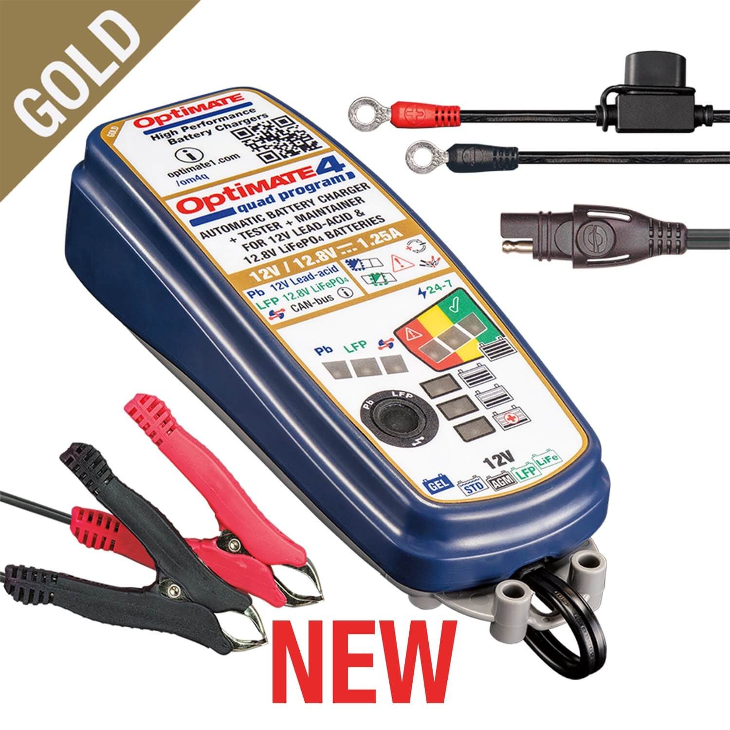 OPTIMATE Batterieladegerät Optimate 4 QUAD PROGRAM Autobatterie-Ladegerät