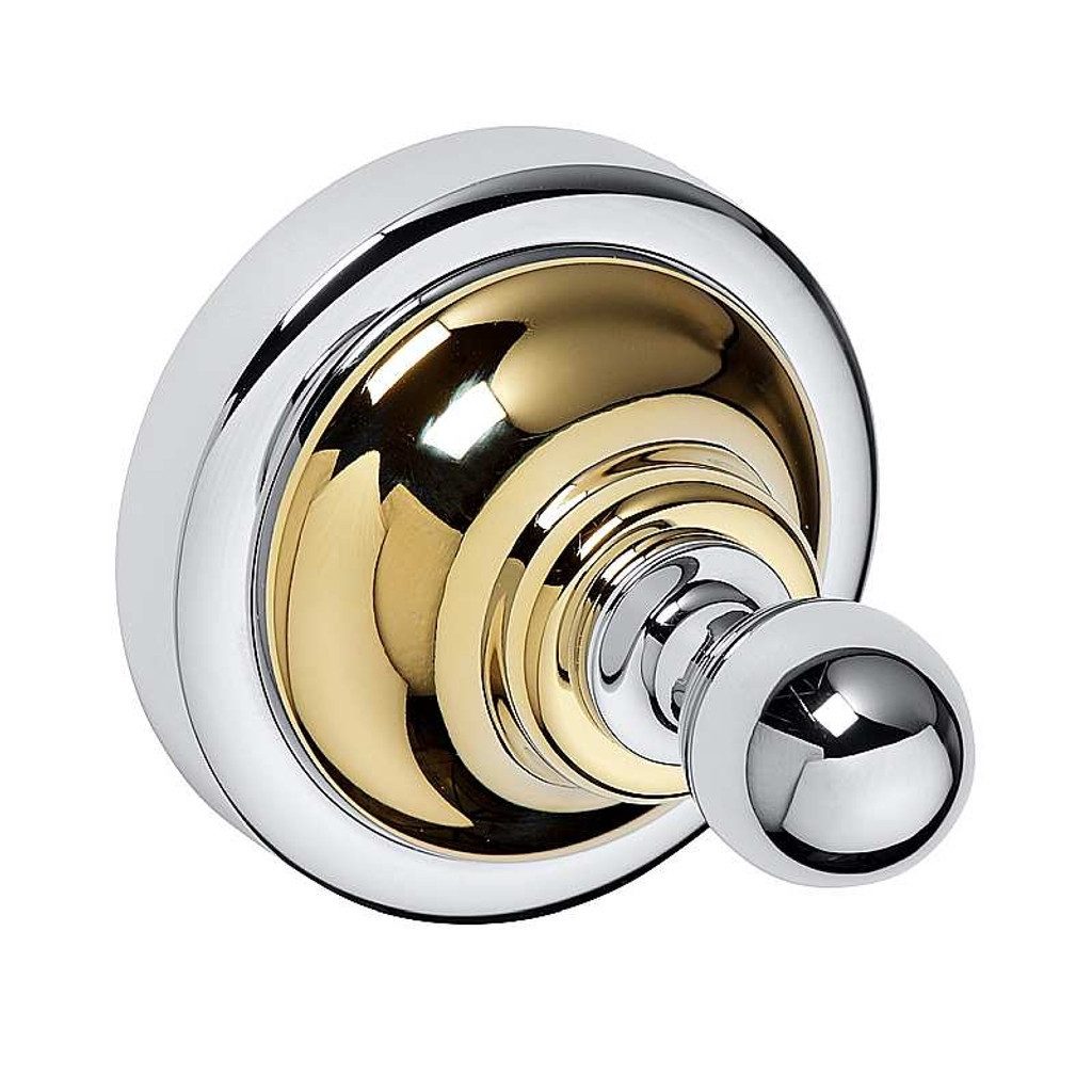 BRILLANTBAD® Kleiderhaken BETRO GOLD Kleiderhaken Messing Gold Chrom für Bad & Küche >> Bohren, Einfach zu installieren mit beiliegendem Schrauben- & Dübelset