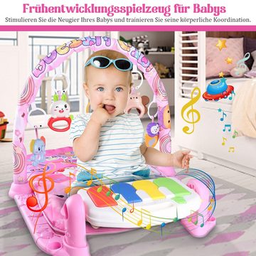 Jioson Spielbogen Baby Spieldecke Krabbeldecke Baby Gym mit Musik und Lichter, (Baby Gym mit 5 Spielbogen, 1-tlg), Krabbeldecke für Babys ab 0-36 Monaten