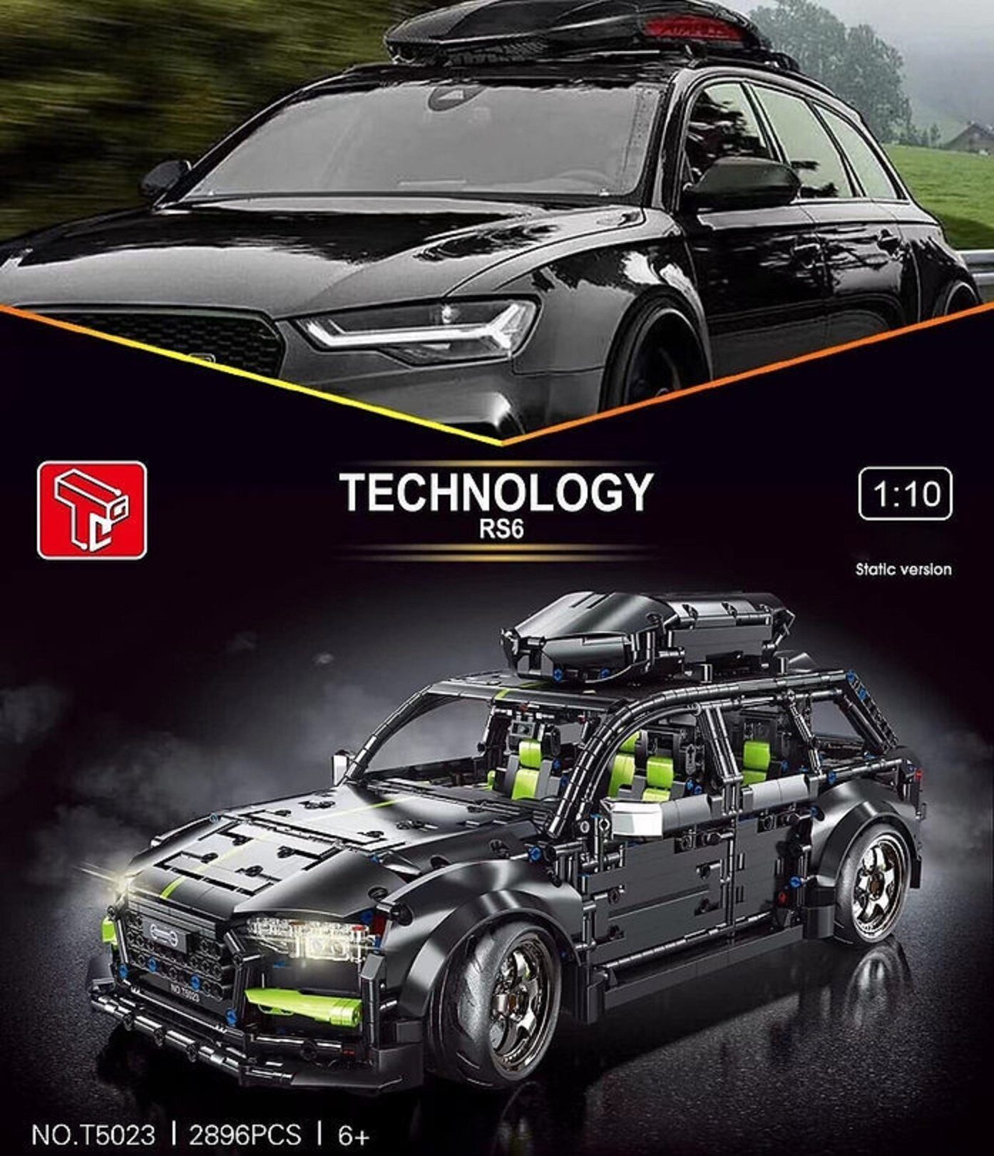 TaiGaoLe TaiGaoLe T5023 RS6 Sportscar - Sportwagen - Technik Modell Konstruktionsspielsteine, (2896 St)