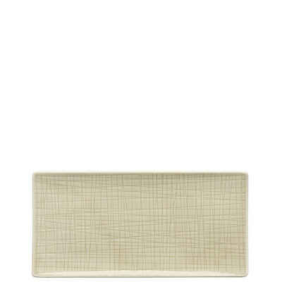 Rosenthal Servierplatte Mesh Colours Cream Platte 26 x 13 cm flach, Porzellan, (1-tlg)