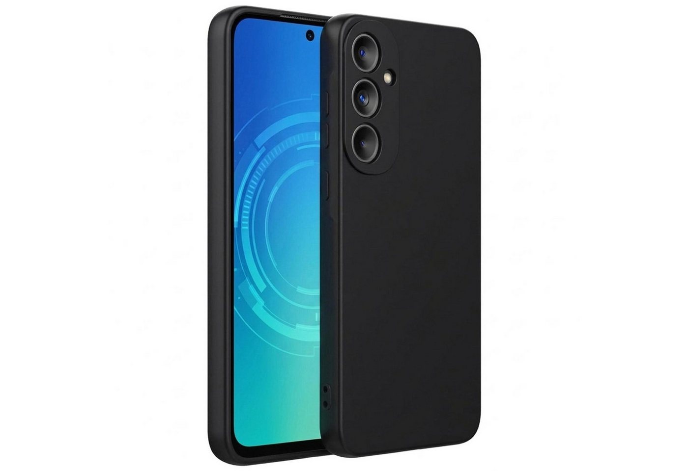 CoolGadget Handyhülle Handy Schutzhülle für Samsung Galaxy A57 5G matt schwarz, Silikon TPU Hülle Schutz Tasche Cover schlicht Slim Case