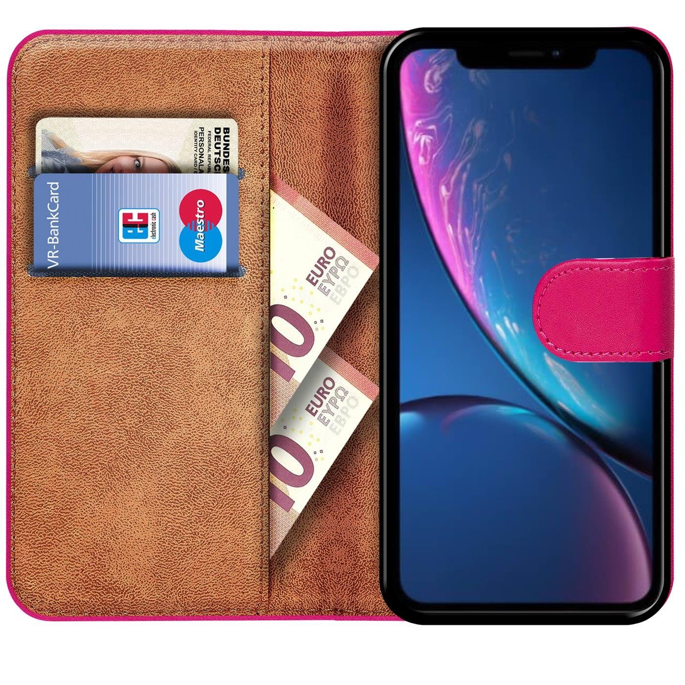 CoolGadget Handyhülle Wallet Klapp Tasche Book Case für Apple iPhone XR 6,1 Zoll, Hülle Klapphülle Flip Cover Etui Schutzhülle