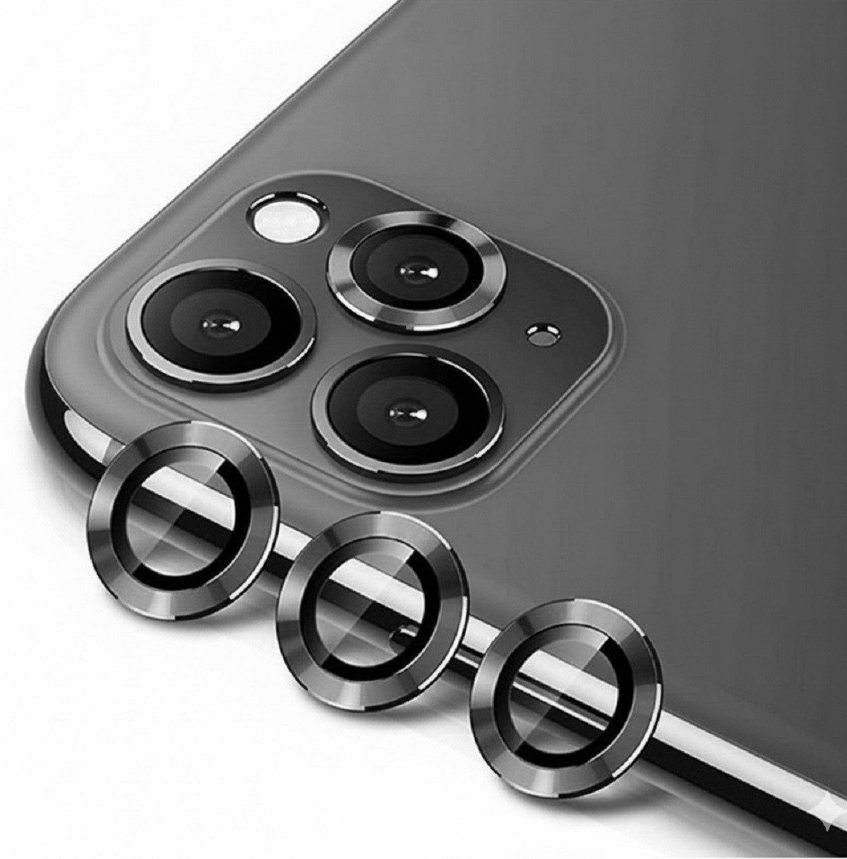 COFI 1453 Kameraschutzglas für Smartphone-Linsen kompatibel mit Iphone 13 Pro - Graphen (Grau) für Apple Iphone 13 Pro, 1 Stück, selbsthaftende Rückseite, schutz vor Kratzern