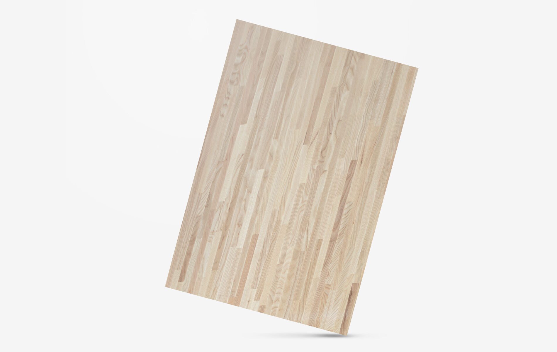 Schreibtischplatte Esche Echtholzplatte Kurzlamellen 40mm