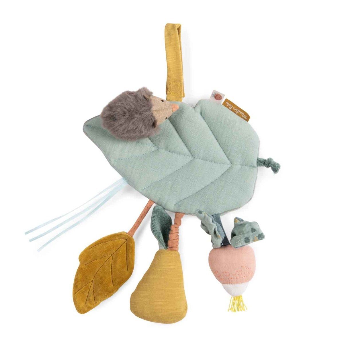 Moulin Roty Greifspielzeug Trois Lapins Aktivity Blatt 35cm Rassel Greifling Kuscheltier