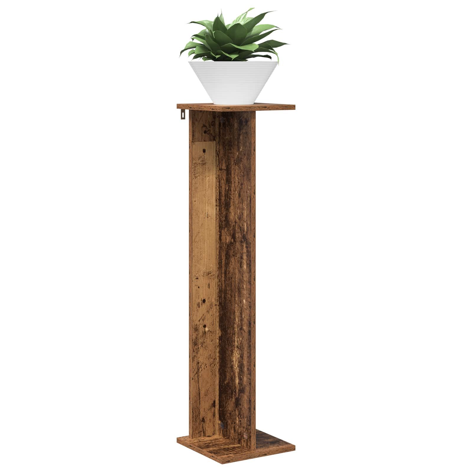 vidaXL Blumenständer Pflanzenständer Altholz 25 x 25,5 x 100,5 cm Holzwerkstoff (1 St)