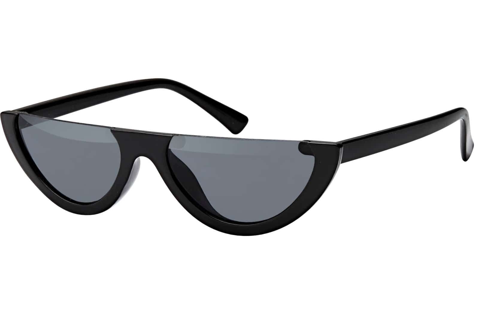 (1-St) und Damen schwarz Eyewear Linsen BEZLIT braunen Sonnenbrille Rundglas Designer mit Retrosonnenbrille