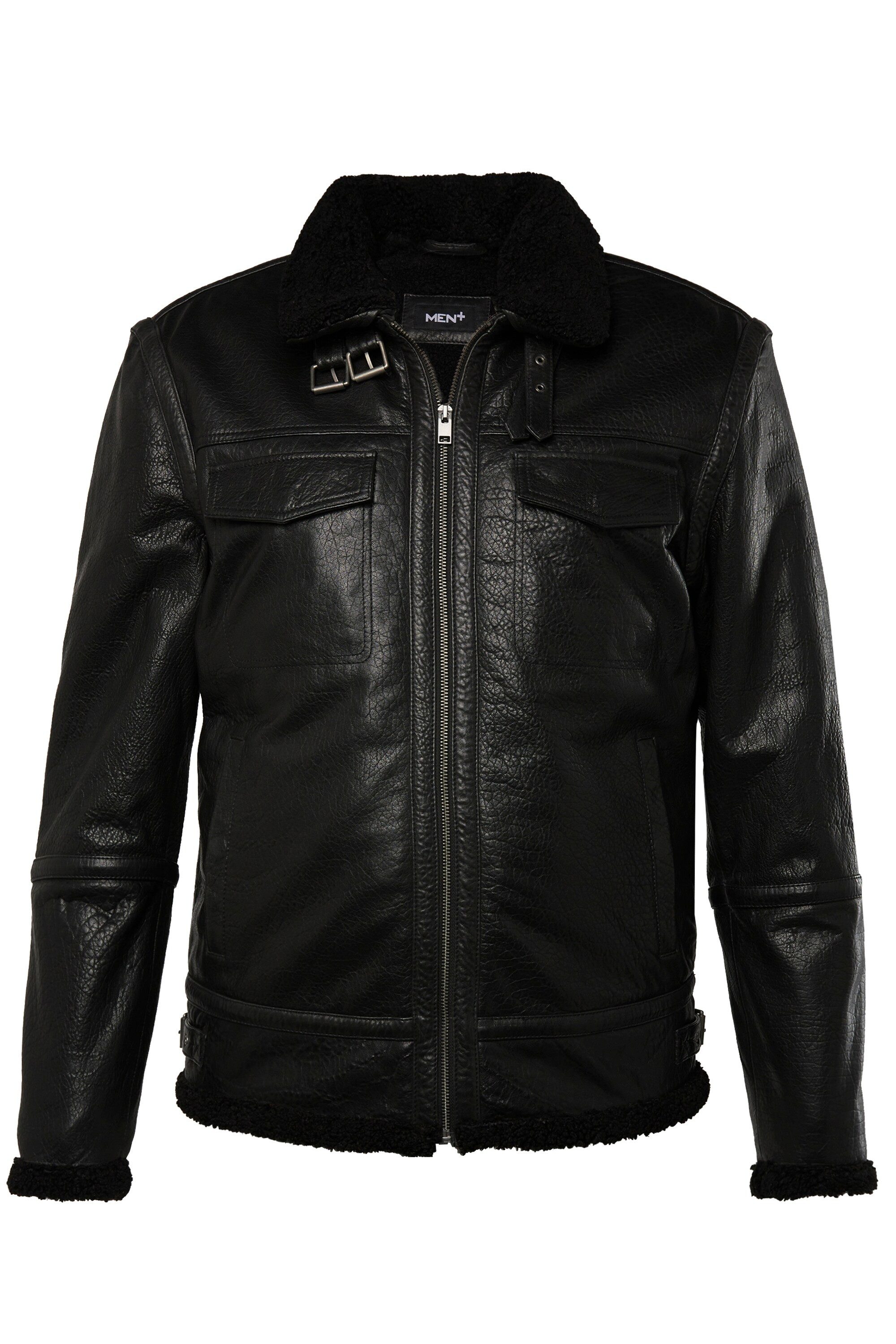 Men Plus Lederjacke Men+ Lederjacke Leder Teddyfutter bis 8 XL günstig online kaufen
