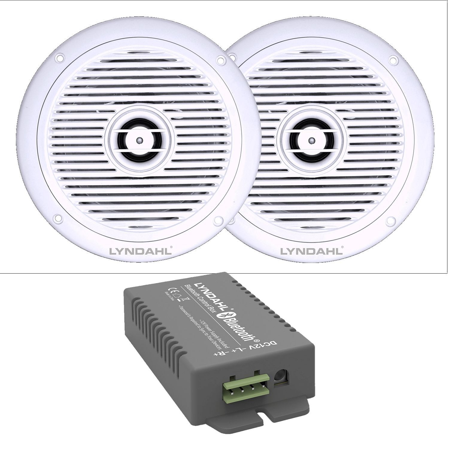 Lyndahl CS180IP-Kit inklusive 4-Kanal Bluetooth-Einbauverstärker Einbaulautsprecher 4 (120 W)