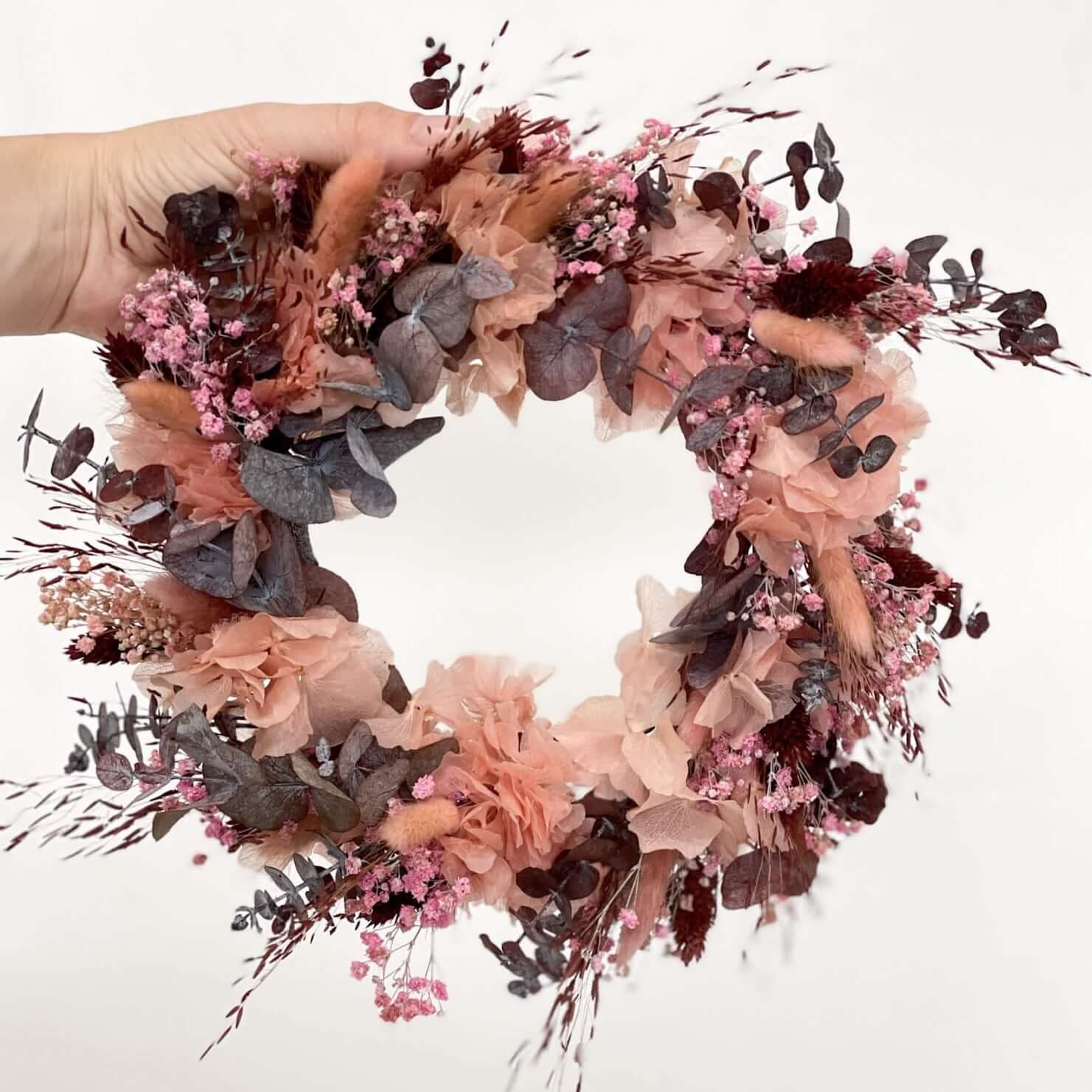 LYKKE & You Adventskranz Adventskranz Trockenblumen für Kerzentablett