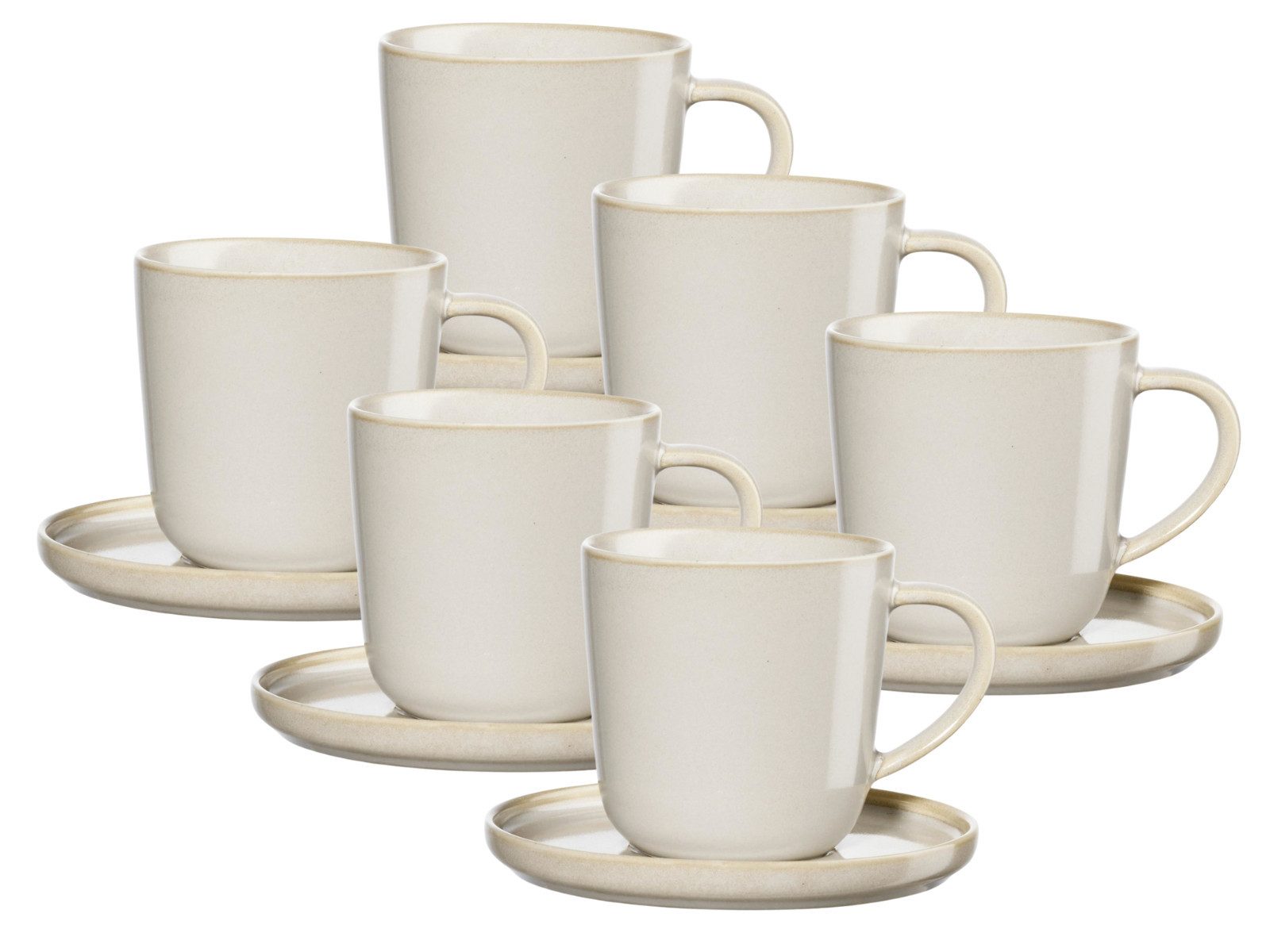 ASA SELECTION Geschirr-Set COPPA Espressotasse m.U. tofu 0,08l Set6, Porzellan, Geschirr