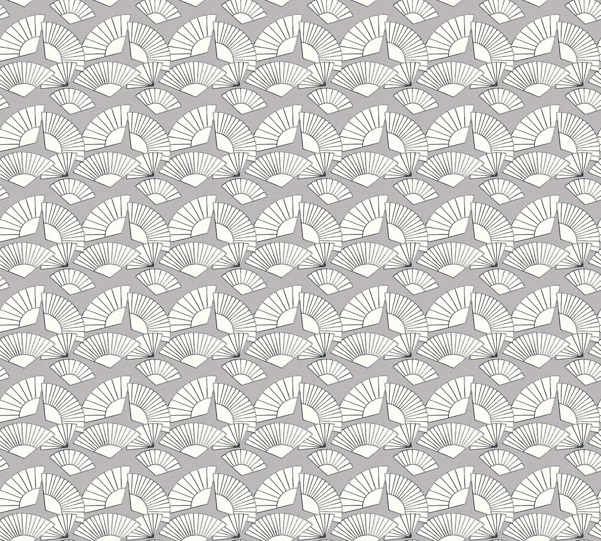 Architects Paper Vliestapete Fan, glatt, Motiv, abstrakt, naturalistisch, Geometrische Tapete Designer Metallic Tapeten Wohnzimmer Schlafzimmer