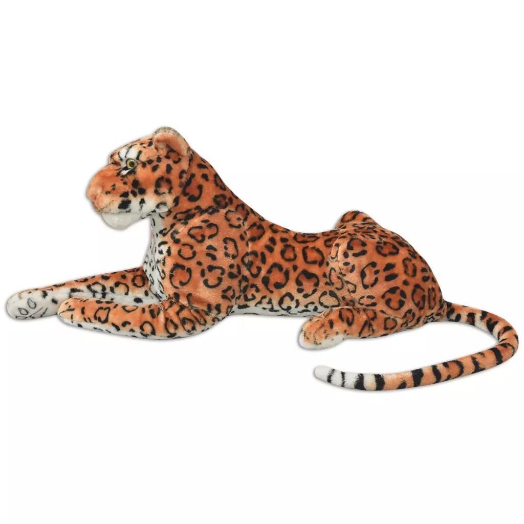 liegend Leopard Stofftier Plüschtier XXL Kuscheltier vidaXL KuscheltierBraun