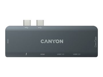 Canyon Laptop-Dockingstation CANYON ChargingDock 2xTB -> 2xHDMI/USB 3.0/USB 2.0/SD-Slot retail