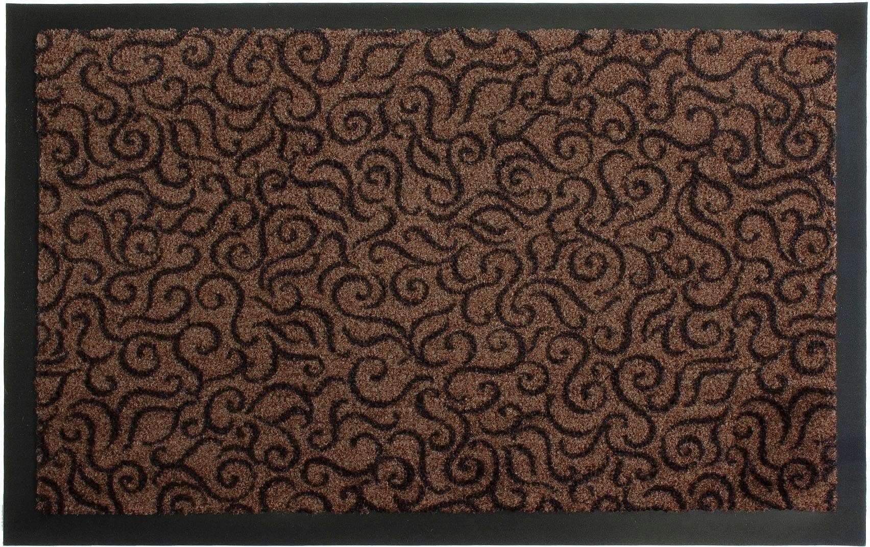 geeignet, In- waschbar und Primaflor-Ideen braun Fußmatte in rechteckig, Outdoor Textil, Höhe: BRASIL, Schmutzfangmatte, 6 mm,