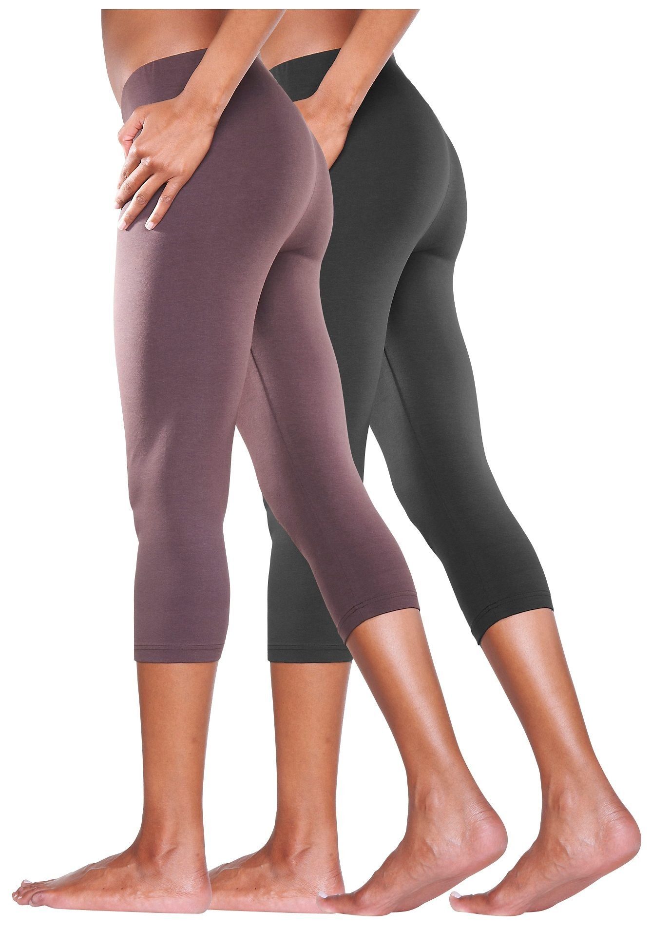 Vivance Active by Lascana Caprileggings (2er-Pack) mit Gummibund, Loungewear