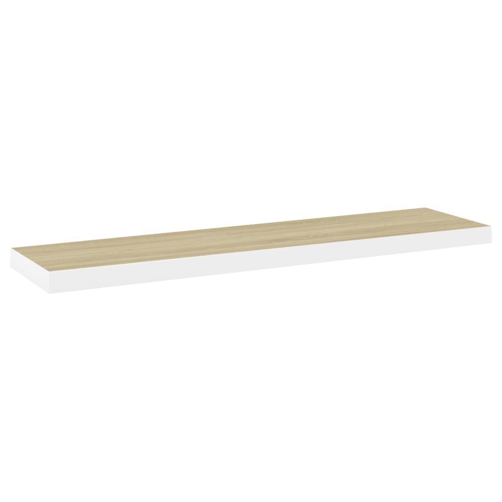 Stk cm und 90x23,5x3,8 2 vidaXL MDF Regal Schweberegale Weiß Eiche