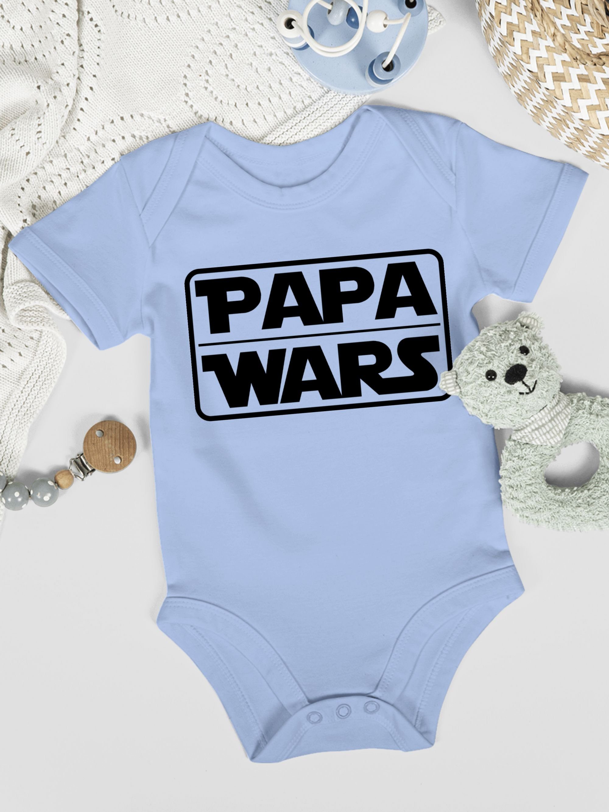 Babyblau Wars Baby Sprüche Papa Shirtbody Shirtracer 3
