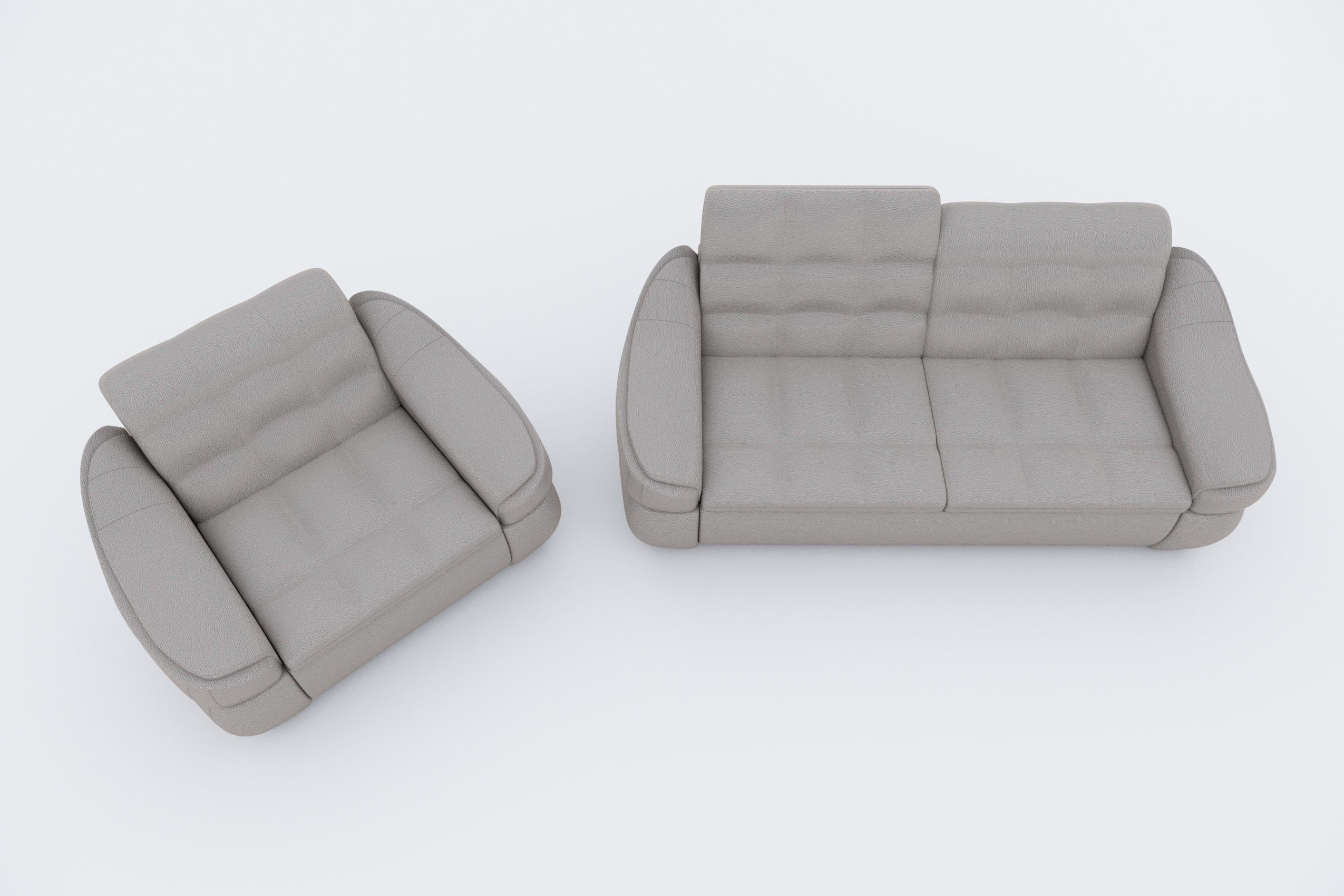 Stylefy Polstergarnitur Alisa, 2-Sitzer Europa Modern (2-tlg), made aus Design, bestehend Sofa Sessel, (Set und in
