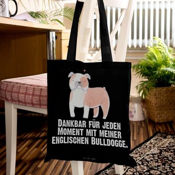 Mr. & Mrs. Panda Tragetasche Englische Bulldogge Moment - Schwarz - Geschenk, Jutebeutel, Hund, Be (1-tlg), Lange Tragegriffe
