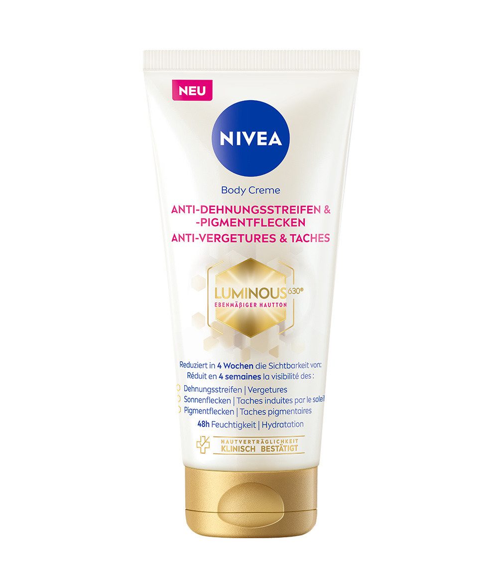 Nivea Körpercreme Anti-Dehnungsstreifen + Pigmentflecken LUMINOUS630® Body Lotion 200ml, Luminous630®