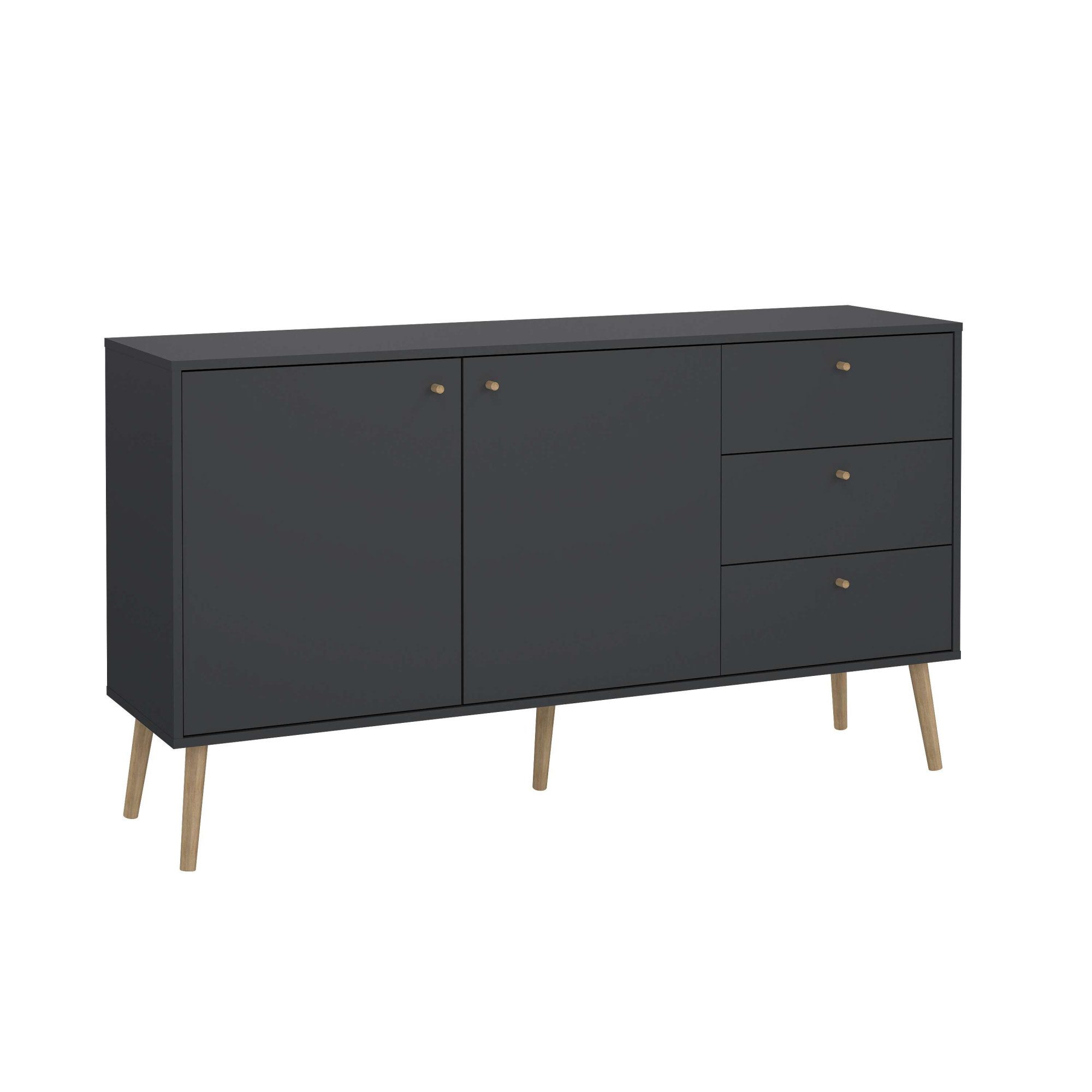 andas Sideboard Bodo, Aufbewahrung, Schubladenschrank, Sideboard, Kommode mit 2 Türen, 3 Schubladen, Breite 147 cm