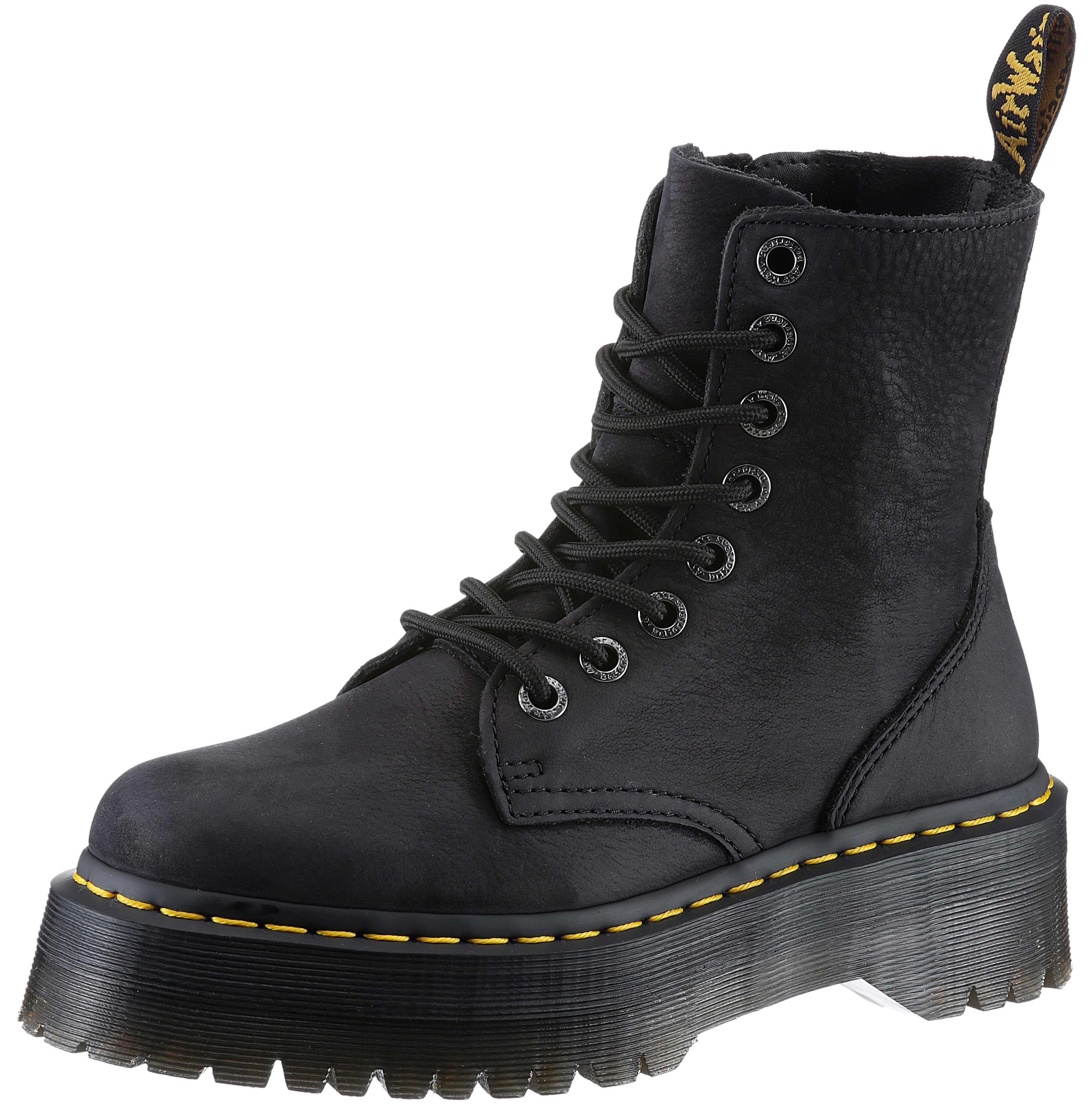 DR. MARTENS Jadon Schnürboots, Festival, Plateau, Stiefelette mit cooler Ziernaht