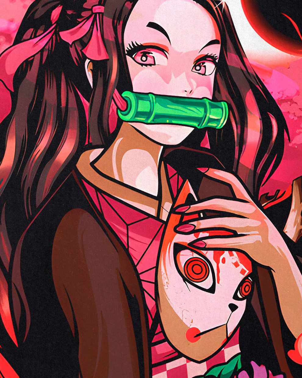 style3 T-Shirt Moon Demon demon slayer anime japan manga cosplay günstig online kaufen