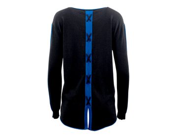 Passioni Strickpullover Eleganter Pullover mit farbigem Kontraststreifen