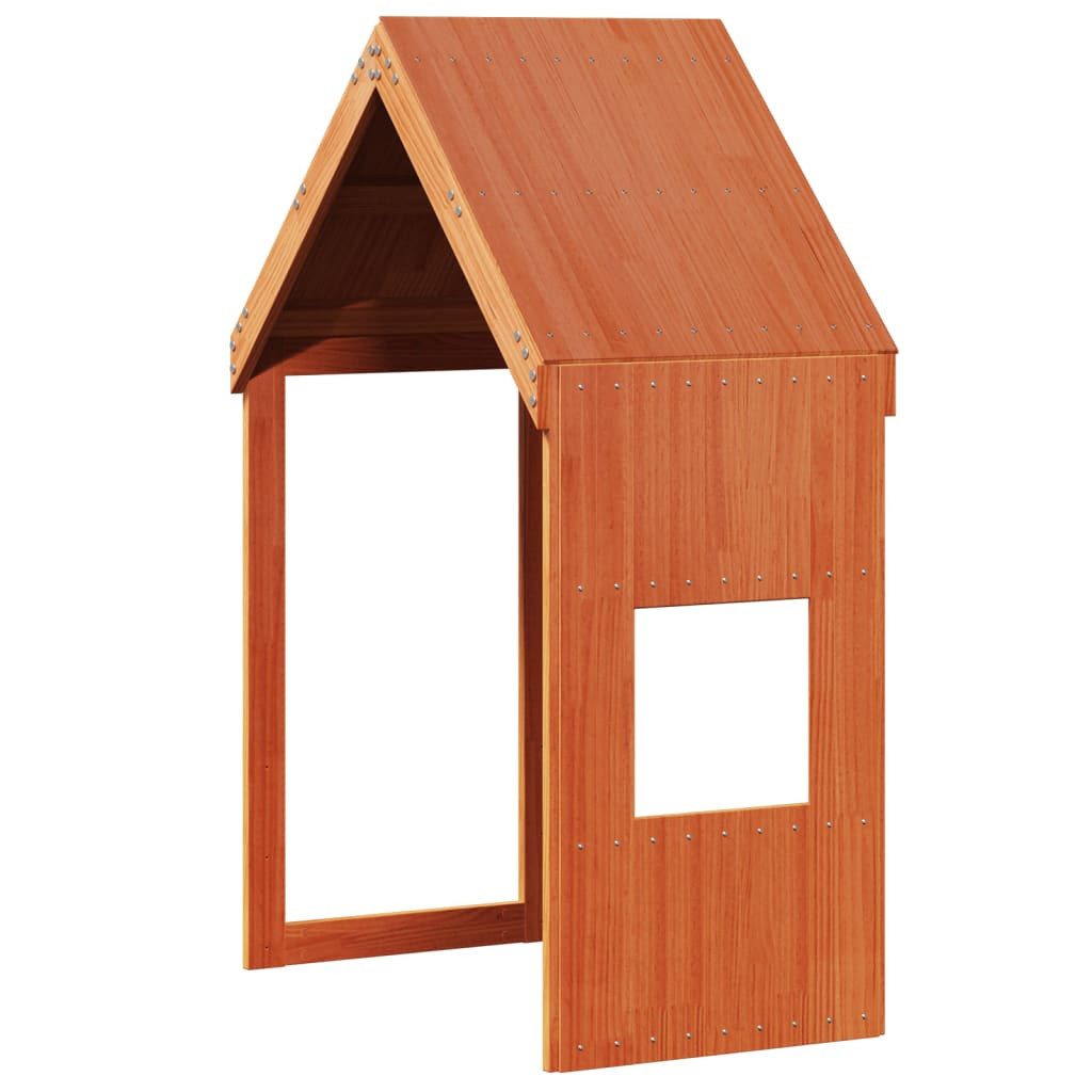 vidaXL Bett Dach für Kinderbett Wachsbraun 55x84x132 cm Massivholz