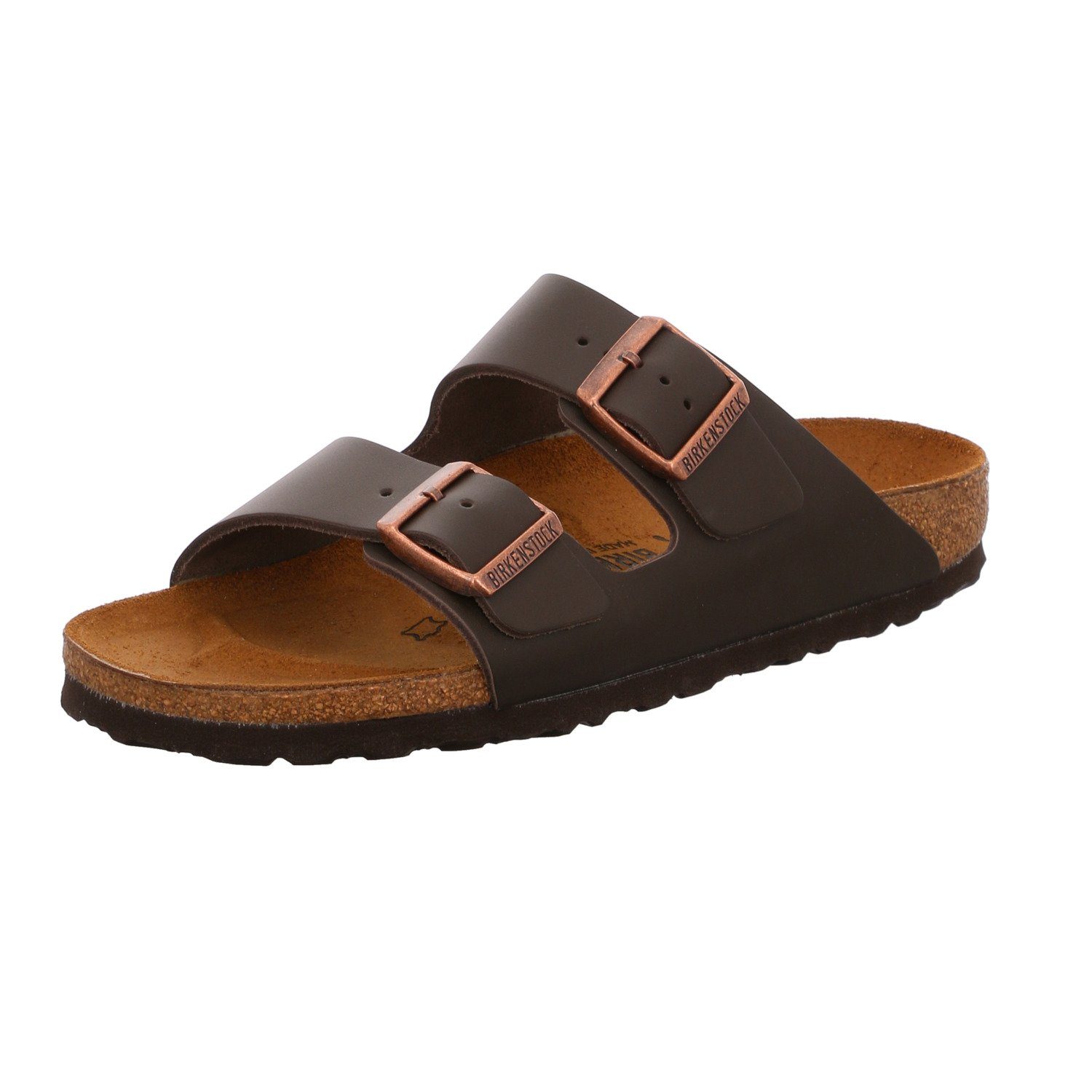 Birkenstock Birkenstock - Arizona Leder - braun dunkel Pantolette