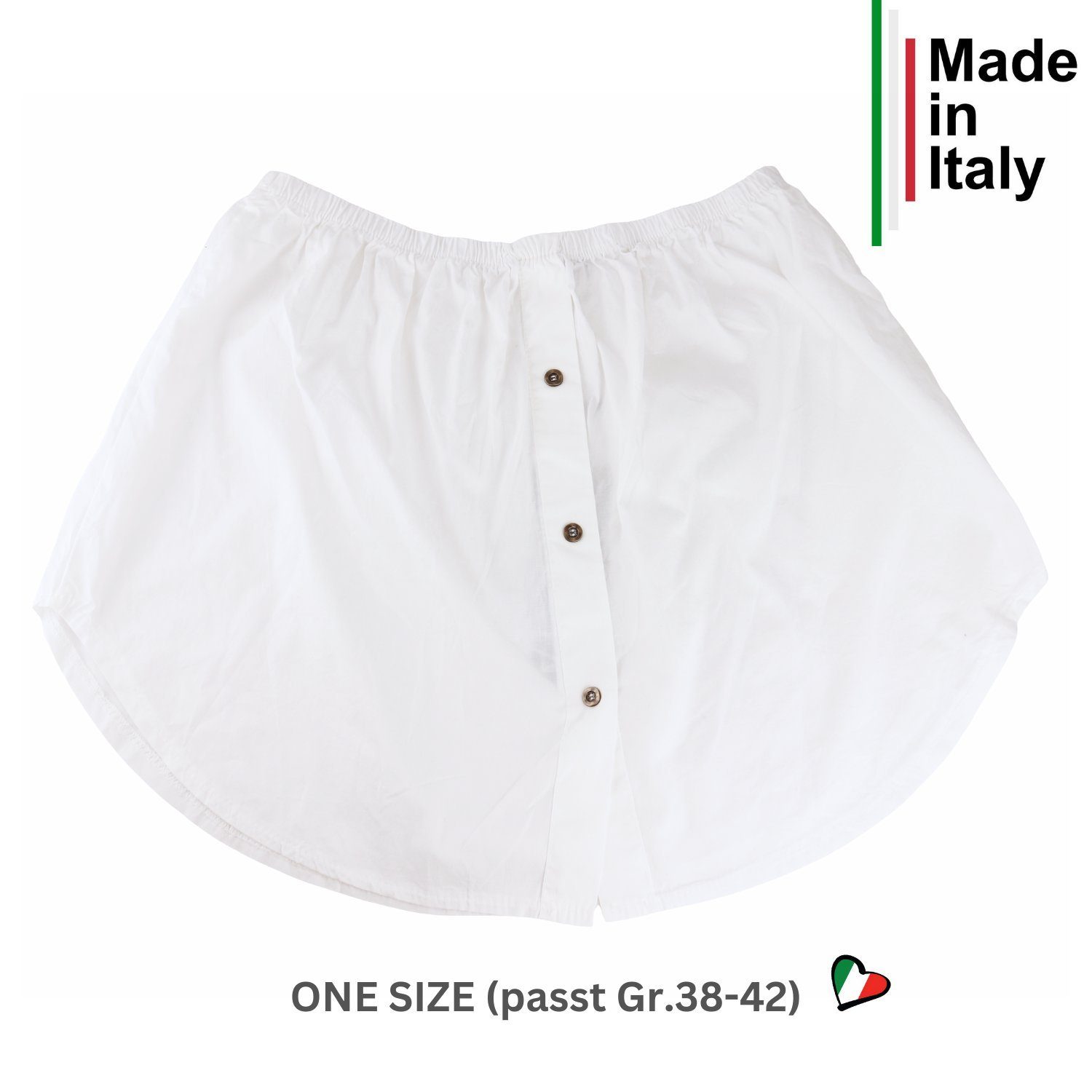 KEREDA Blusenverlängerung Für Damen - Unsichtbarer Unterrock Mit Knopfdesign