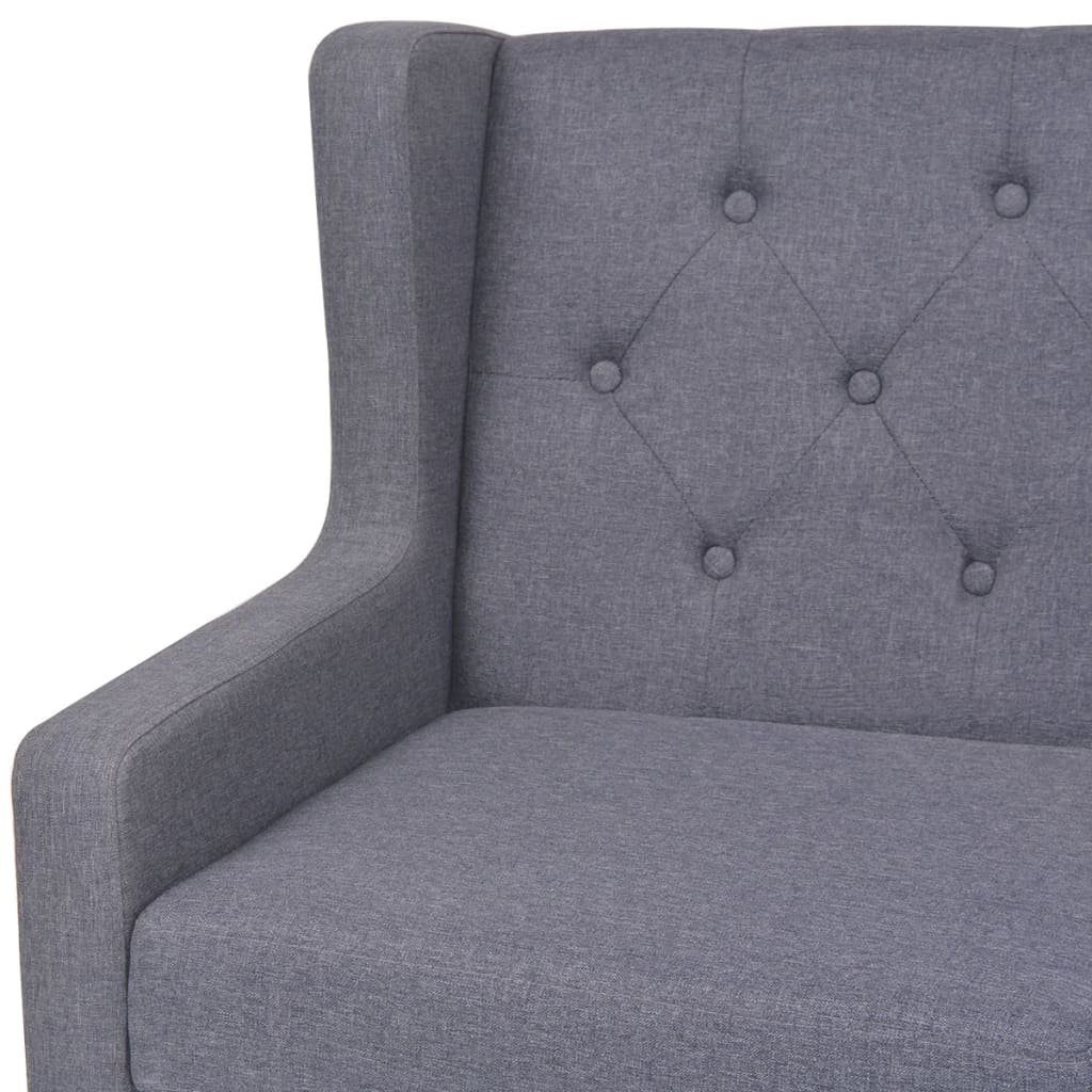 Grau furnicato 3-Sitzer-Sofa Stoff 3-Sitzer