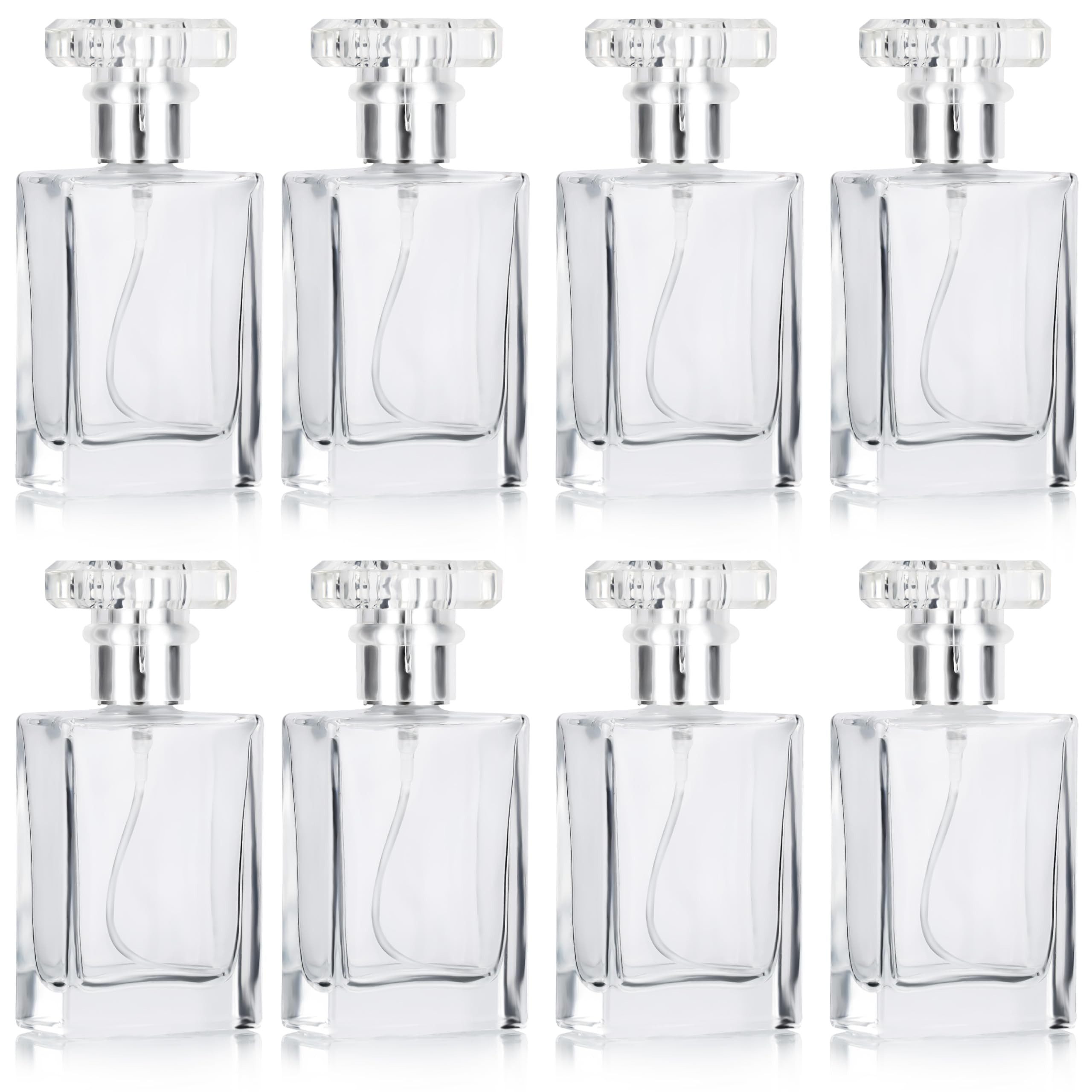 Belle Vous Sprühflasche 30ml Parfüm Nachfüllflaschen (8 Stück) mit silberner Pumpe, (8-tlg)