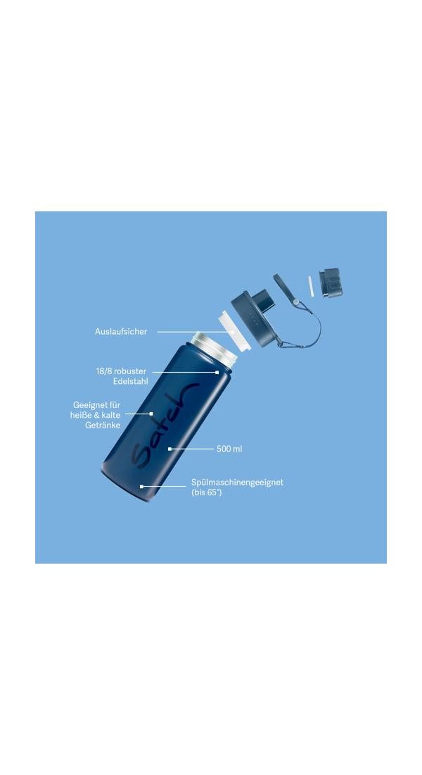 Satch Trinkflasche Trinkflasche, auslaufsicher und kohlensäuregeeignet