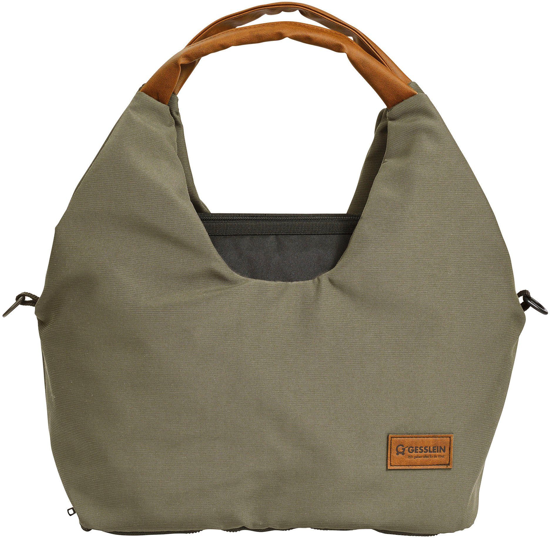 Gesslein Wickeltasche N°5, khaki, mit Wickelauflage und Flaschenhalter, Made in Germany