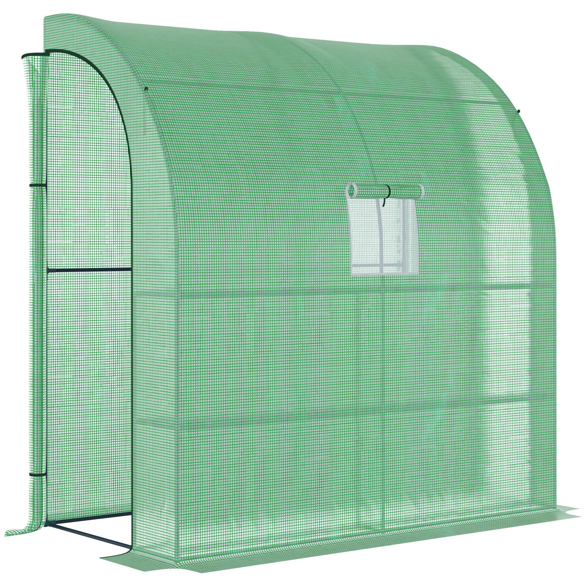 MC Star Gewächshaus Foliengewächshaus Treibhaus 200 x 100 x 215 cm mit 2 Türen, UV-Schutz, UV-Schutz, Stahl & PE für Pflanzenaufzucht, grün grün | Rabatt: 33%