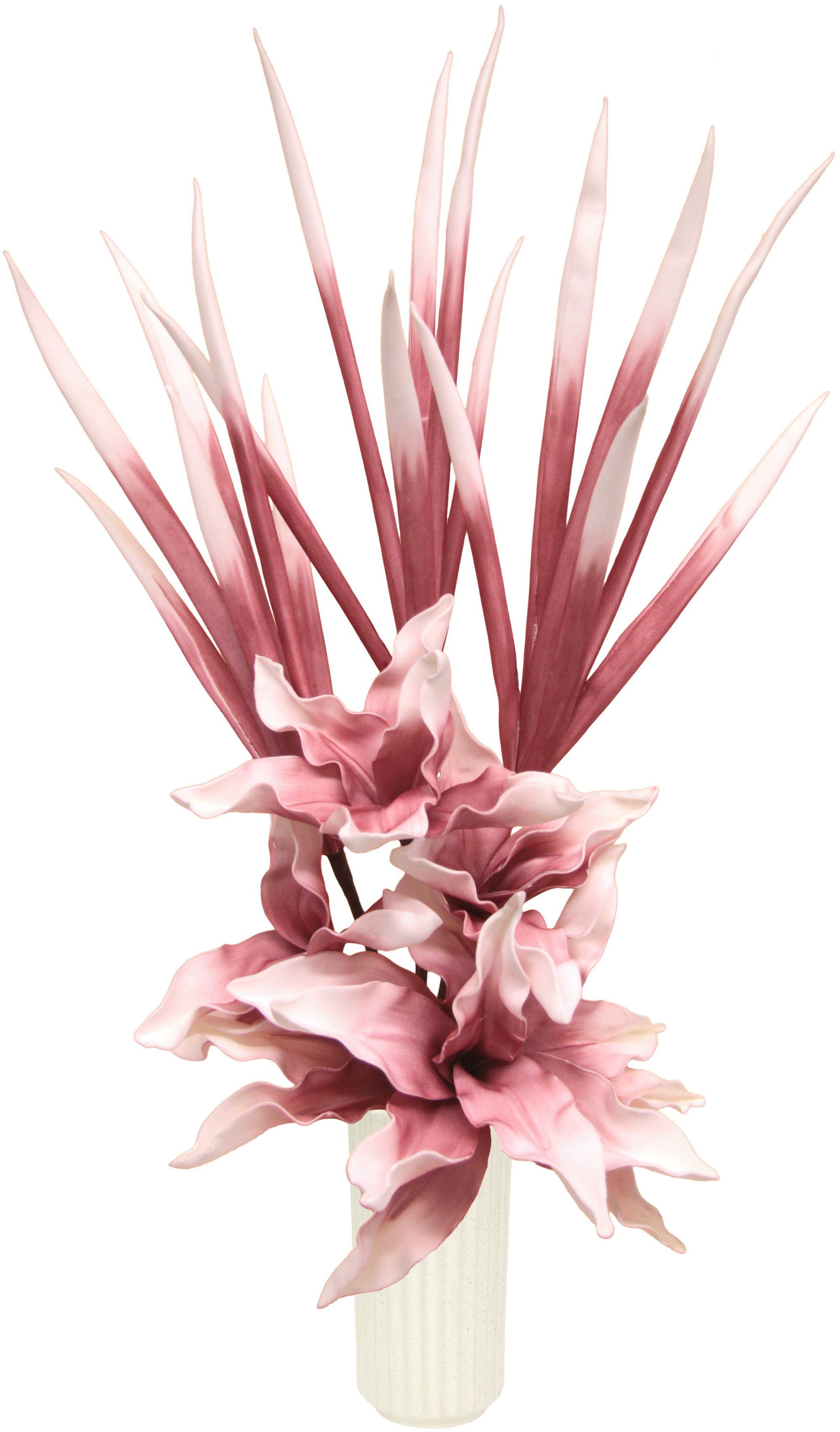 Soft-Blumenarrangement, 90 Kunstblume cm, Keramikvase Höhe I.GE.A.,