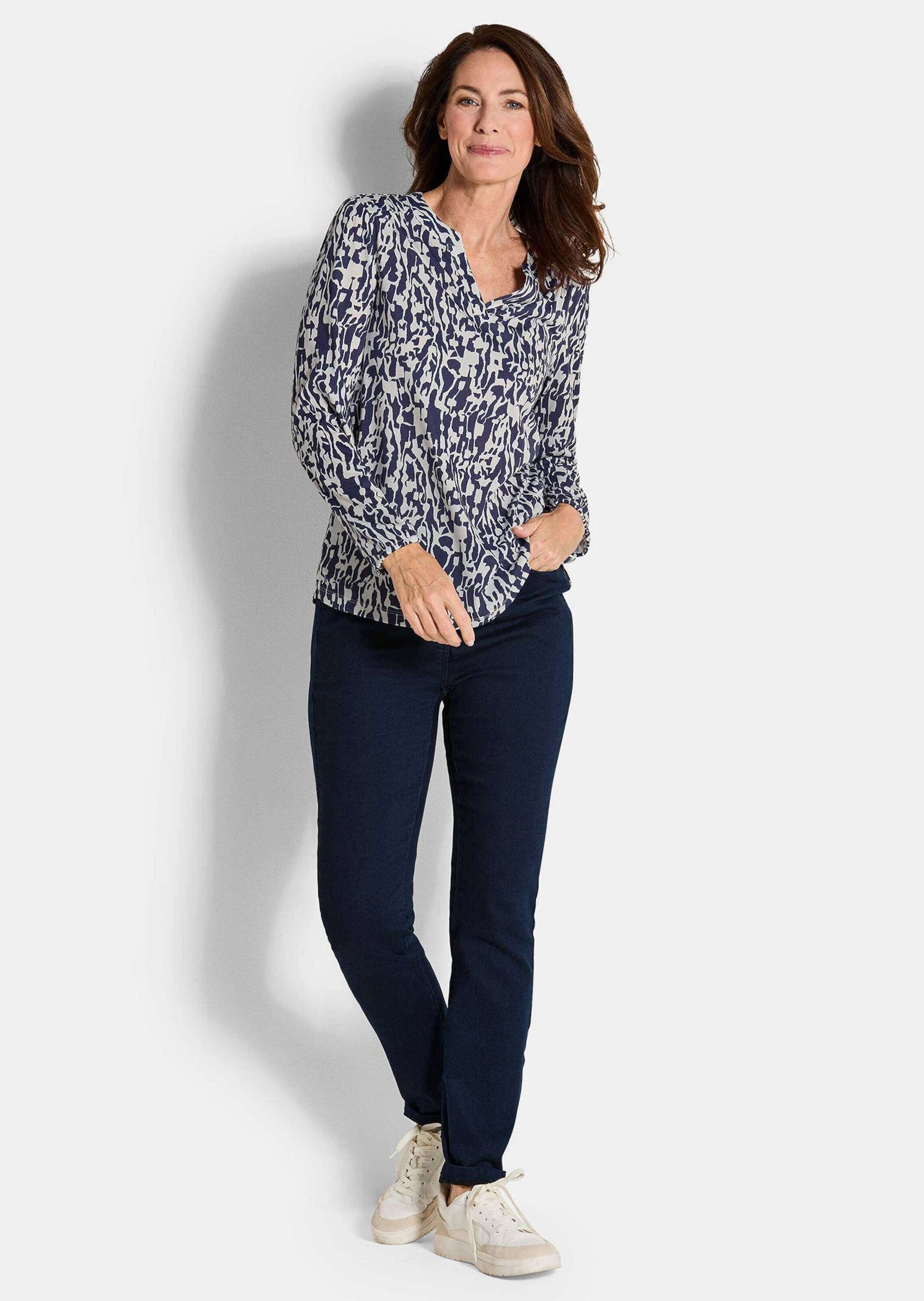GOLDNER Kurzarmbluse Kurzgröße: Blusenshirt in femininer günstig online kaufen