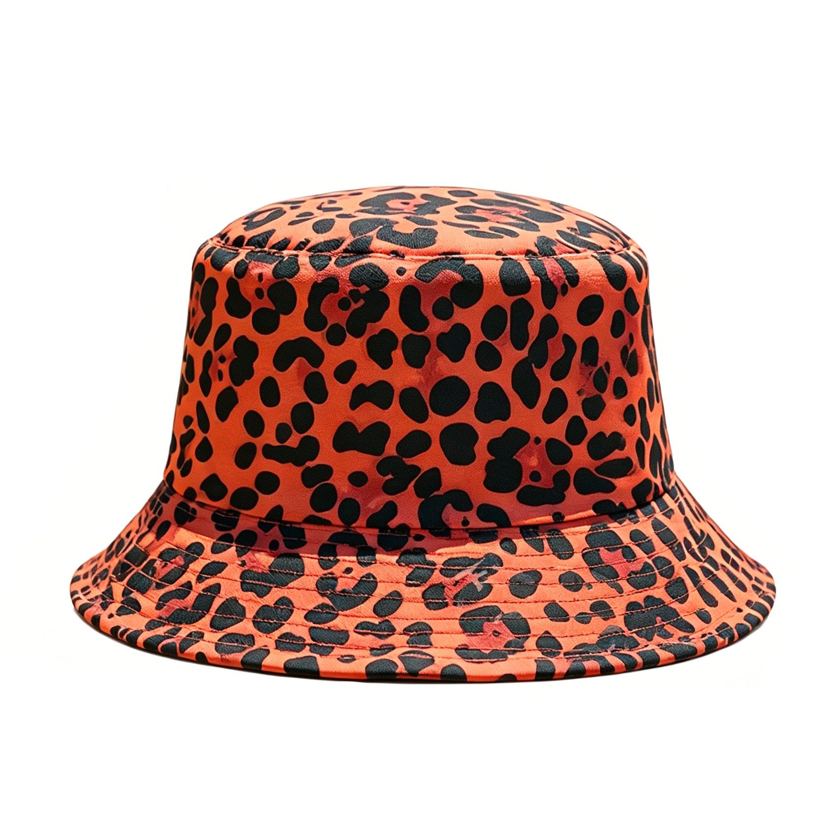 nsihing Sonnenhut Leopardmuster-Sonnenhut, Retro-Anglerhut, unisex, geeignet für Wandern, Strand, Partys und Outdoor-Aktivitäten