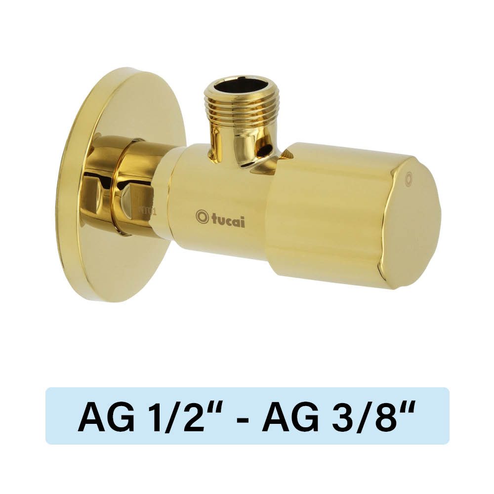 Eckventil Eckventil Tucai TMM C850 Premium AG/AG 1/2"-3/8" gold