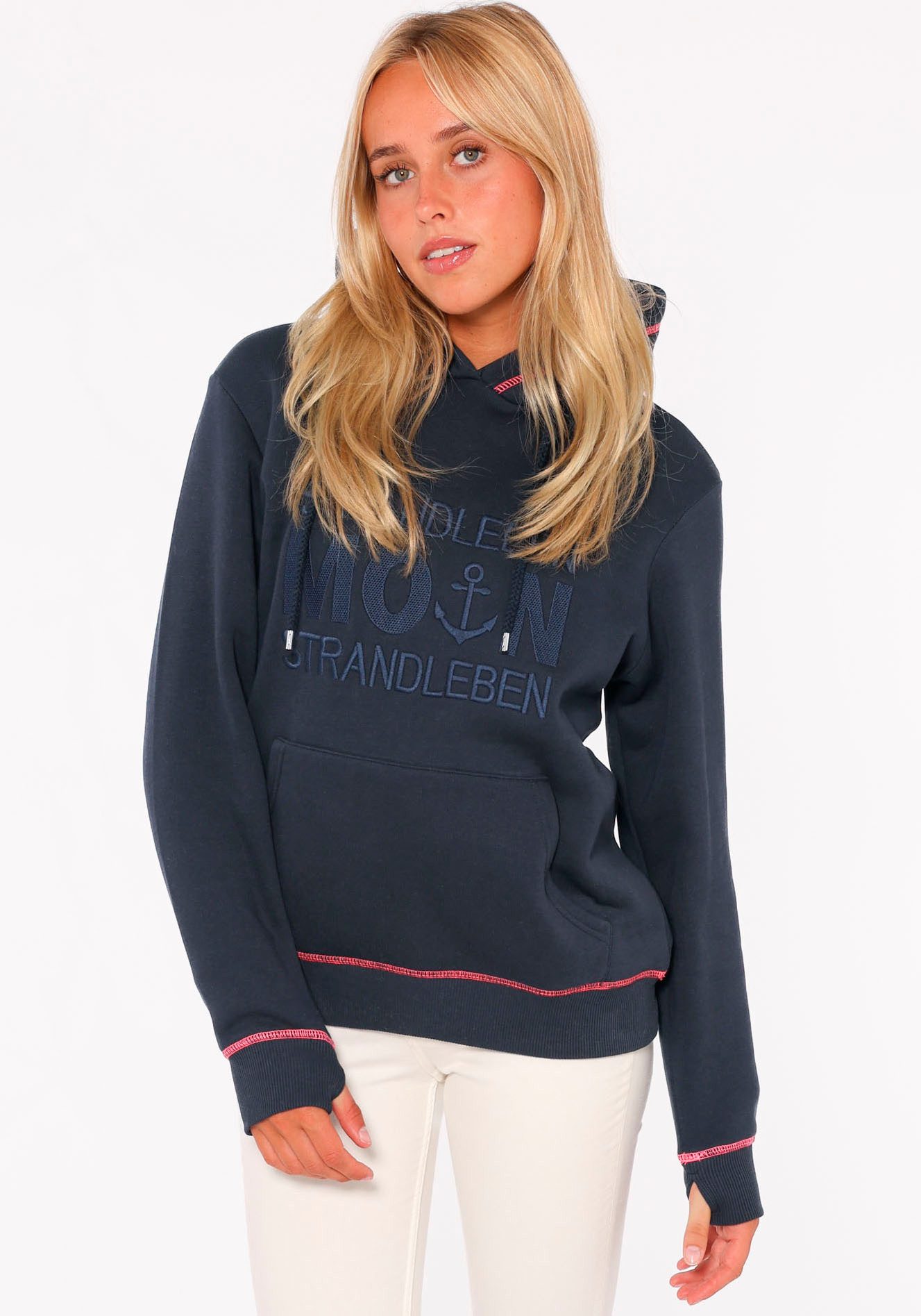 Zwillingsherz Hoodie Strandleben Moin mit gesticktem günstig online kaufen