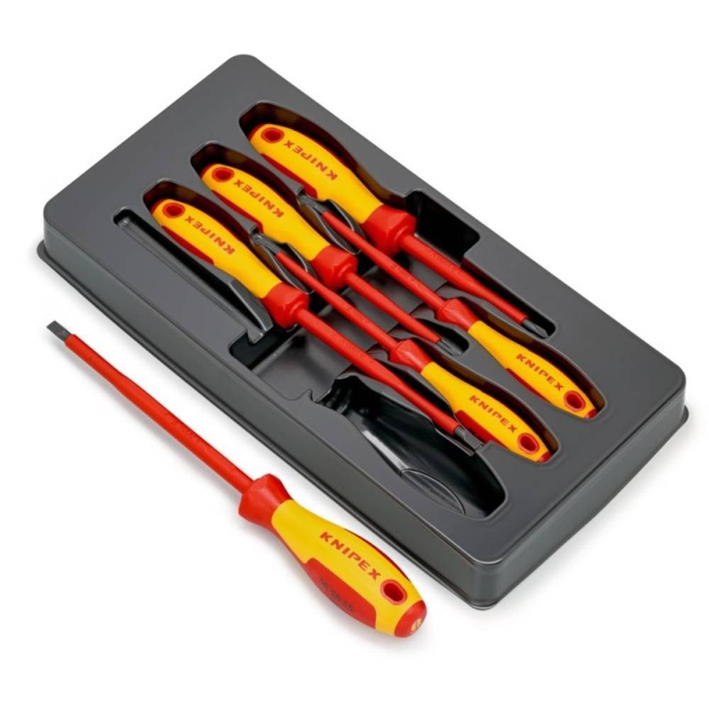 Knipex Schraubendreher VDE-Schraubendreher-Satz 6tlg 00 20 12 V01, Mehrkomponentengriff
