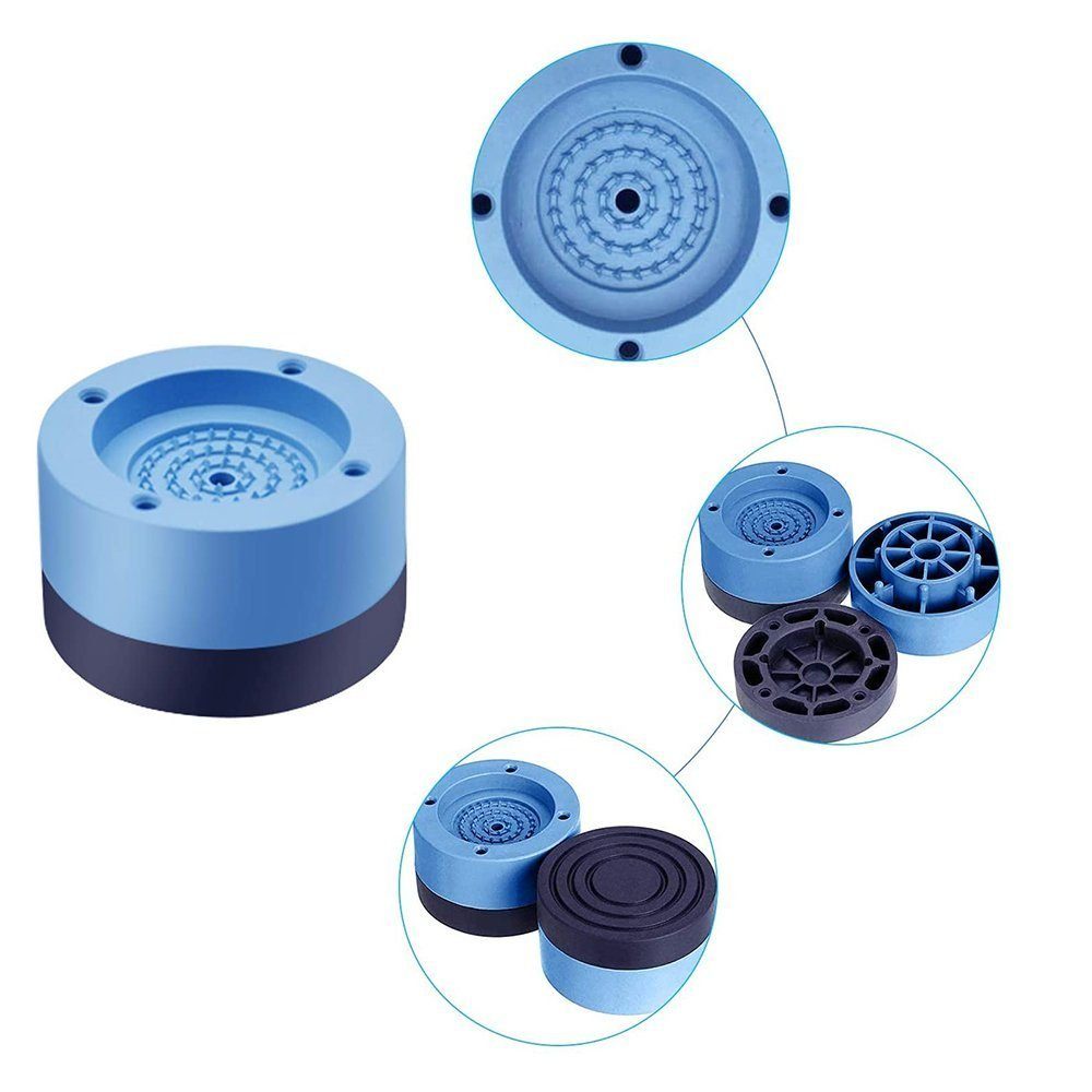 Waschmaschinenuntergestell cm) mit 4 Waschmaschinenfüße Anti-Rutsch- (4 Anti-Vibrations-Pads TUABUR und