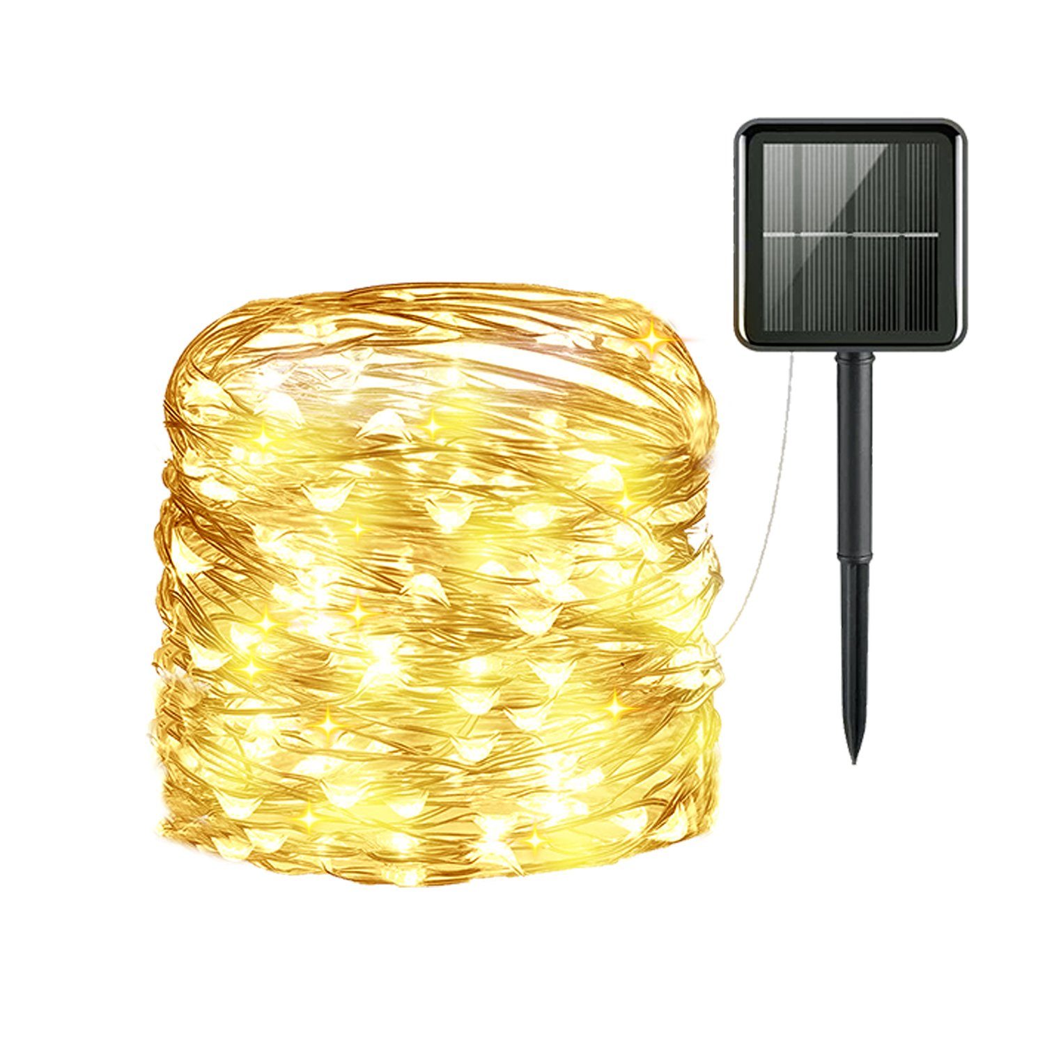 LED-Lichterkette 50/100/200LEDs Lichterkette Außen mit 3 Modi Weihnachtslichter