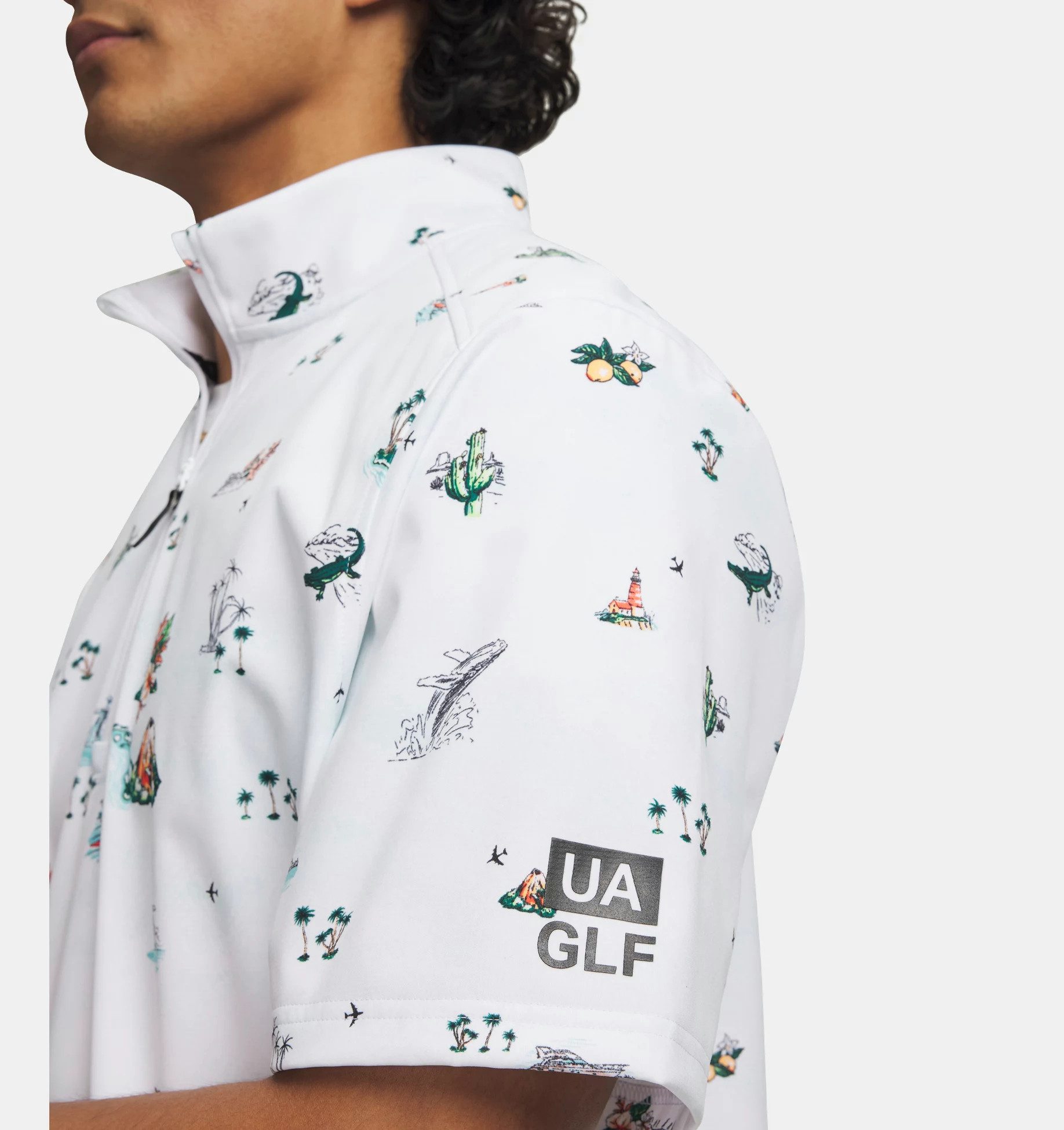 Under Armour® Poloshirt Under Armour Golf Polo Drive Wind Golf Trip Weiß Herren